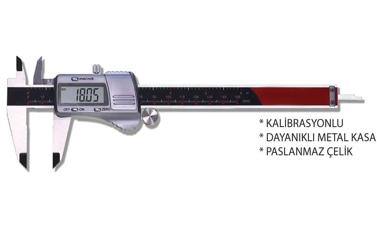 EKSTRA KALİTELİ METAL KASA DİJİTAL KUMPAS